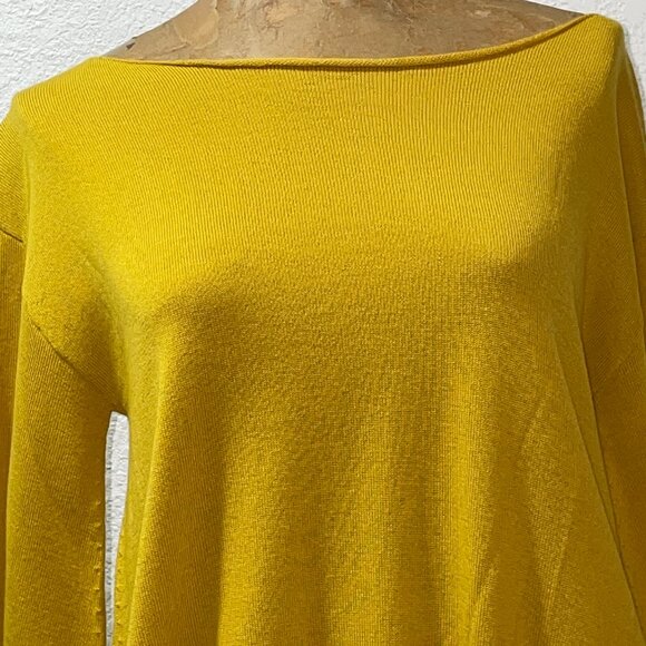 NWT $355 PIER ANTONIO GASPARI Gold Virgin Wool Pullover sz 44 US L 14 ITALY - Picture 2 of 3